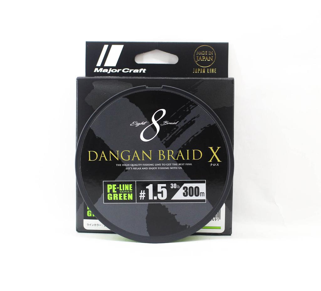 Major Craft Dangan Braid X Line X8 300m P.E 1.5 Grün DBX8-300/1.5GR (2491)