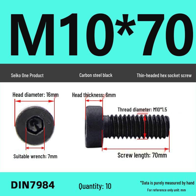 Grade 8.8 Low Profile Hex Socket Screw/Bolt (M3-M16)