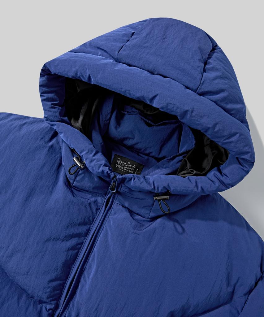 Verdnt Cut-Block Quilted Hooded Padded Jumper [Blue]
