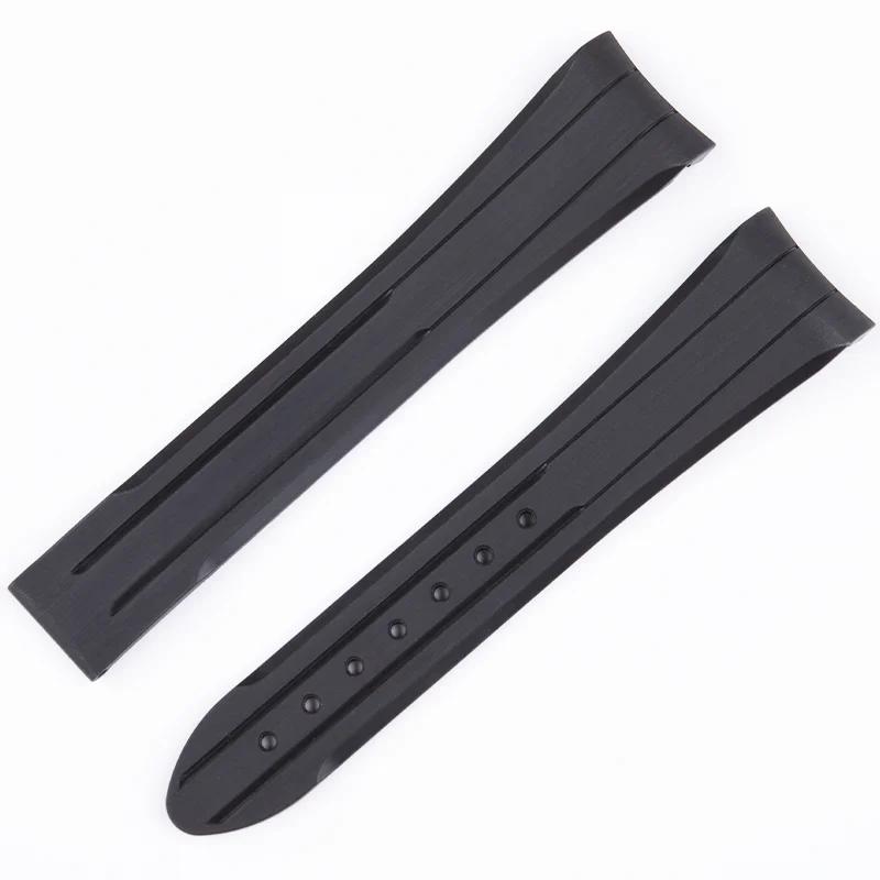 20mm Soft FKM Fluororubber Rubber Watch Band Watchband for Omega Strap Speedmaster Professional Accessories X Swatch MoonSwatch