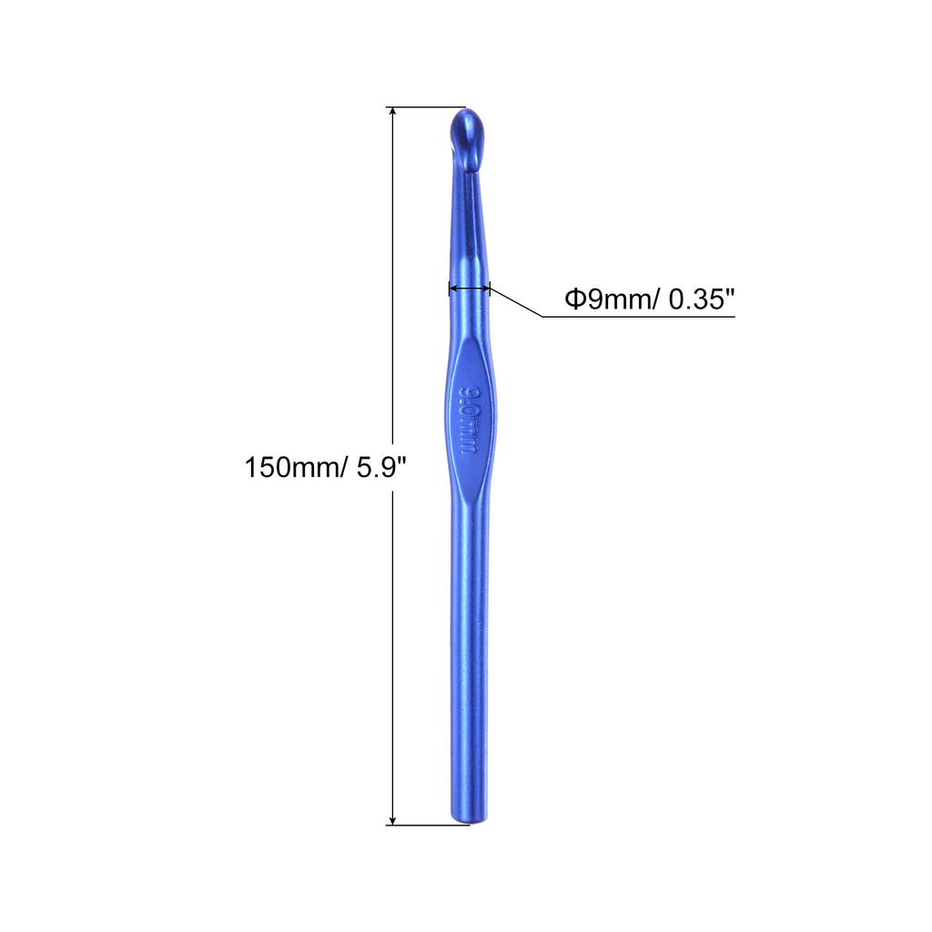 6pcs Aluminum Crochet Hook 2mm-10mm Knitting Needles for DIY Craft Yarn