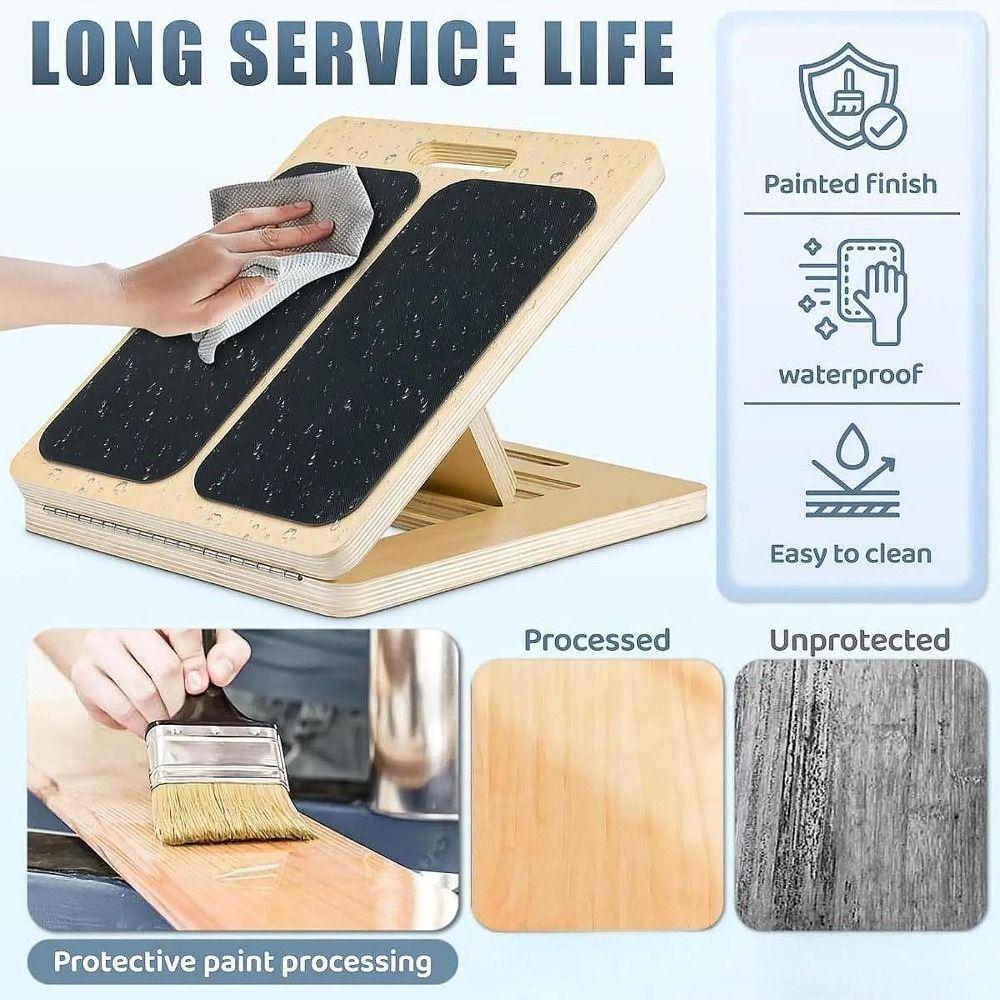 Portable Wooden Wedge Footrest Folding Wooden Slant Board  Calf Stretching