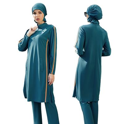 Women Islamic Muslim Swim Costume Modest  Long Sleeve Islamic Swimsuit Summer Arab Beach Bikini Full Coverage Swimming Suit S-XL