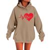 Women's Loose Comfortable Casual Fashionable Love Printed Long Sleeved Sweatshirt