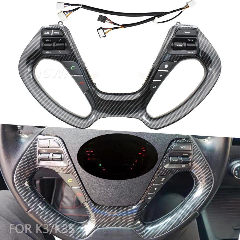 

Высокое качество для автомобиля Kia FORTE/CERATO K3/K3S 2014-2016, многофункциональные кнопки на руле, кнопки круиза с кнопкой Bluetooth