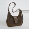 Shoulder Bag, Autumn and Winter Frosted Leather Women's Bag, High-end Sensory Bag, Women's Large Capacity Commuting Fashionable Crossbody Bag