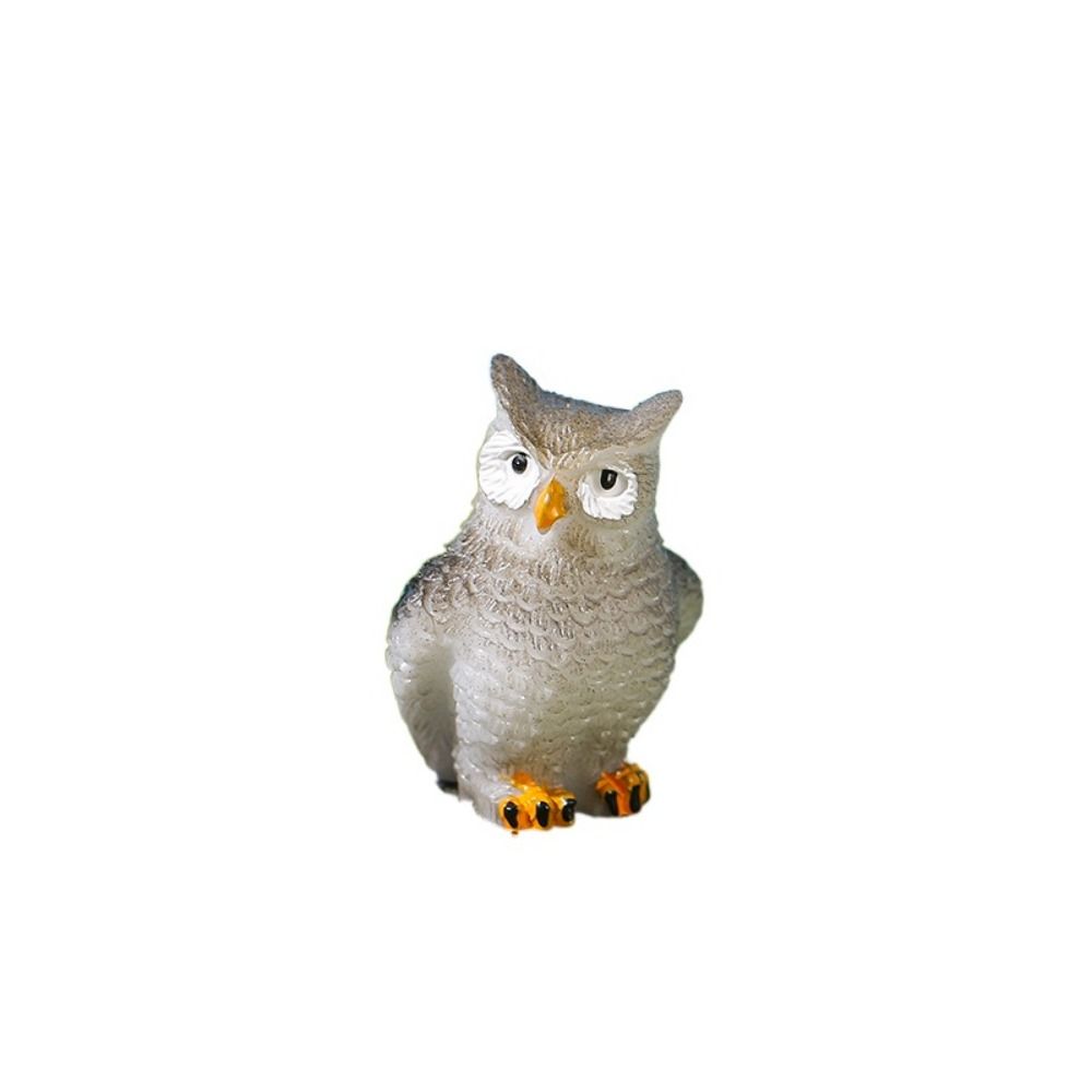 Resin Crafts Simulation Owl Ornaments Small Garden Owl Ornaments Funny Owl Miniatures  Scene Decor