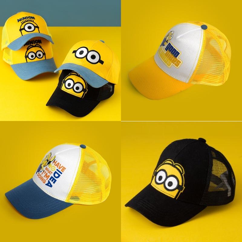 Cute Embroidered Minions Baseball Cap For Kids Soft Cotton Material
