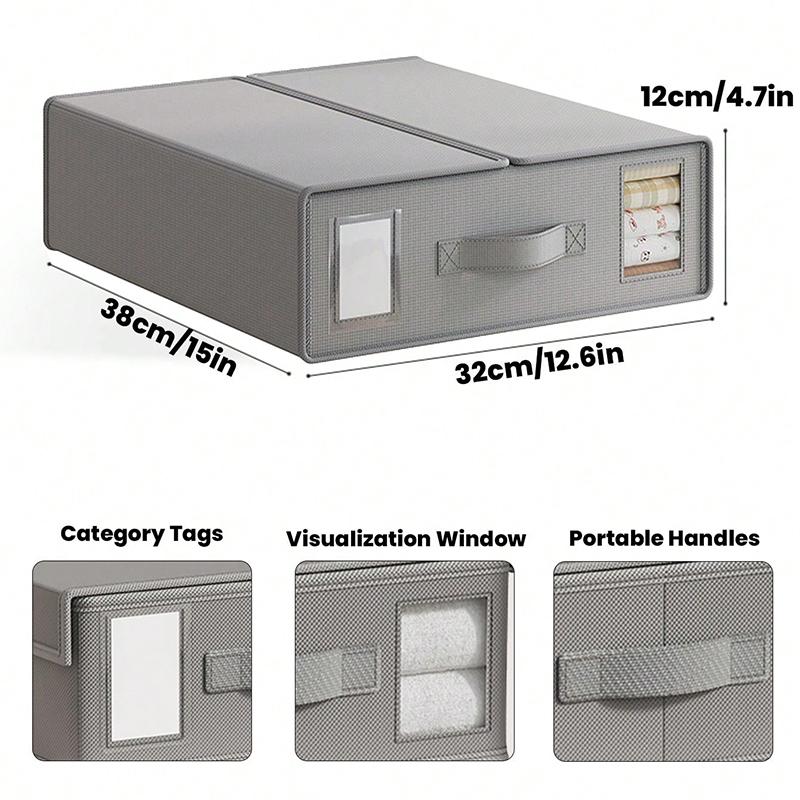 

Bed Sheet Foldable Organiser Clothes, Comforter Organiser Large Capacity Zip-On Sheet Organiser for Sheets, Clothes, L