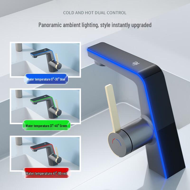 Handon Digital Basin Faucet with Temperature Display