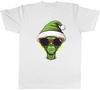 Green Christmas Elf Alien with Hat Sunglasses Mens T-Shirt Tee Gift Top