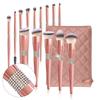 Luxury Private Label Makeup Brush Set Diamond Handle Foundation Powder Concealer Eyeshadow Eyebrow Eyelashes Eyeliner Brushes