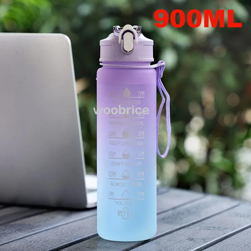Borraccia sportiva per corsa Borraccia da 2 litri motivazionale con adesivi segnatempo Bicchieri di plastica riutilizzabili portatili