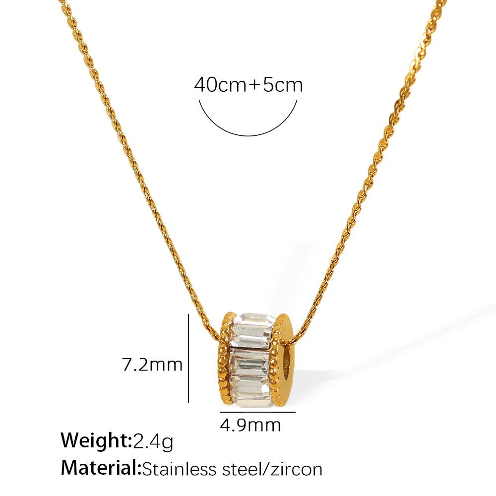 Хит продаж Европейский и американский микро-инкрустированный бриллиантами кулон на тонкую талию женская титановая сталь костяшка ключицы цепочка ювелирное изделие