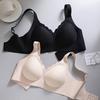 Sexy Bra Women's Wavy Neck Large Size Bra Breathable Fixed Cup One-piece Underwear Push Up Bra