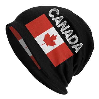 Gorro con Bandera de Canadá Gorro de Punto Unisex Mujer Genial Unisex Adulto Orgullo Canadiense Invierno Cálido Gorros