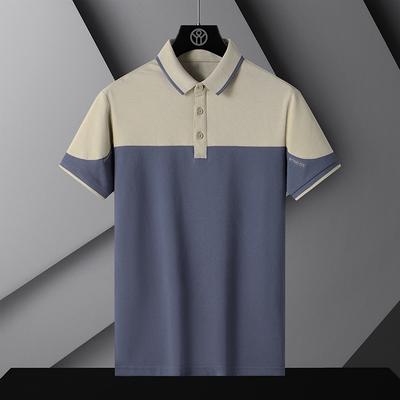 Letní pánské polokošile v business casual stylu Módní prodyšné luxusní pánské polokošile s krátkým rukávem Pánské topy vysoké kvality Pánské oblečení