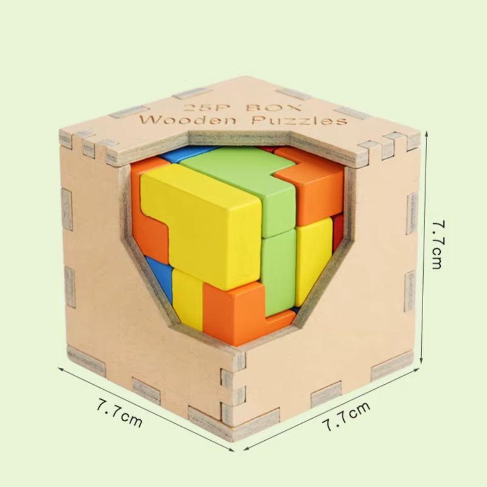 3D Wooden Building Block Box IQ 3D Wooden Puzzles IQ Puzzle Mind Brain Teaser  Kids Gifts
