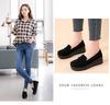 Genuine Leather Women's Sneakers - Spring/Autumn Style, Thick-Soled Wedge Platform, Large-Size Korean Mom Shoes