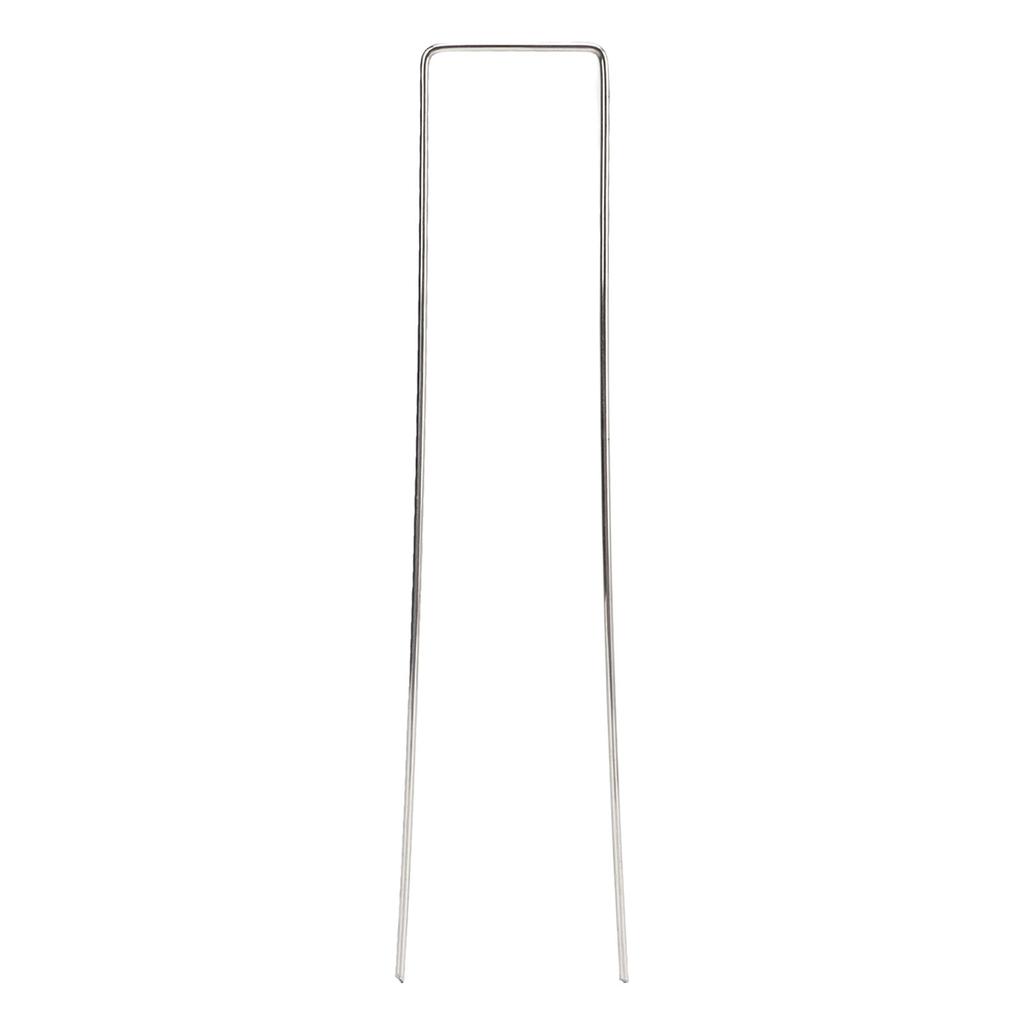 100Pcs U Shaped Garden Stakes Galvanized Steel Landscape Stakes Pins for   Barrier Sod Fabric Decorations