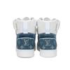 Louis Vuitton Lv Boombox Monogram High Top Sneakers Denim Blue Women's 1A8E3C