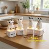 Glowing Light Up Pet Key Charm Pendant Simulation Fidget Button Key Chain  Backpack Pendant