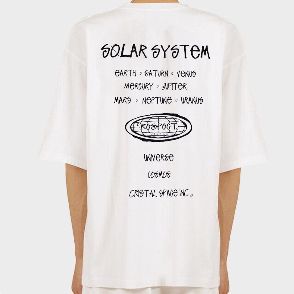 Respect Solar System Tee White L