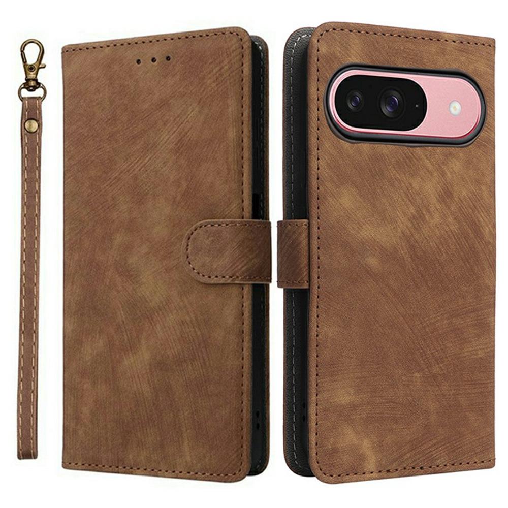 Für Google Pixel 10/10 Pro Hülle Brieftasche RFID-Blockierung PU-Leder Handyhülle Ständer mit Riemen