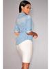 Vintage European-American Style Long-Sleeve Denim Shirt for Women