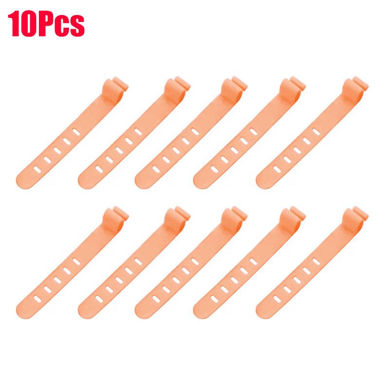 10PCS Cable Ties 5 Holes Cord Organizer Management Silicone Wire Holder Straps Zip Clips Reusable Tie Wraps Keeperwinder Rubber