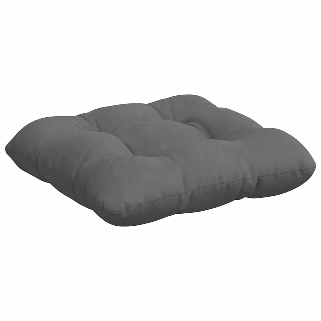 Seat Cushions 4 Pcs Dark Grey 40 X 40 Cm Microfiber Fabric