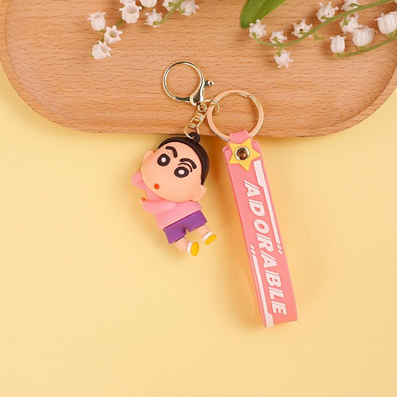 Crayon Shin-chan PVC Cartoon Keychain for Home, Bag, Car, or Room