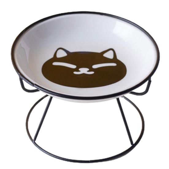 

Набор мисок для кошек, защита от рвоты, защита шейных позвонков, домашние кошки, маленькие домашние животные, красочные узоры, домашние животные 1 чёрный