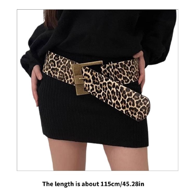 Youth Fashion Belt Elegant Leopards Belt Trendy Animal Print Soft Waistband for Lasting Use Fashionable Attires