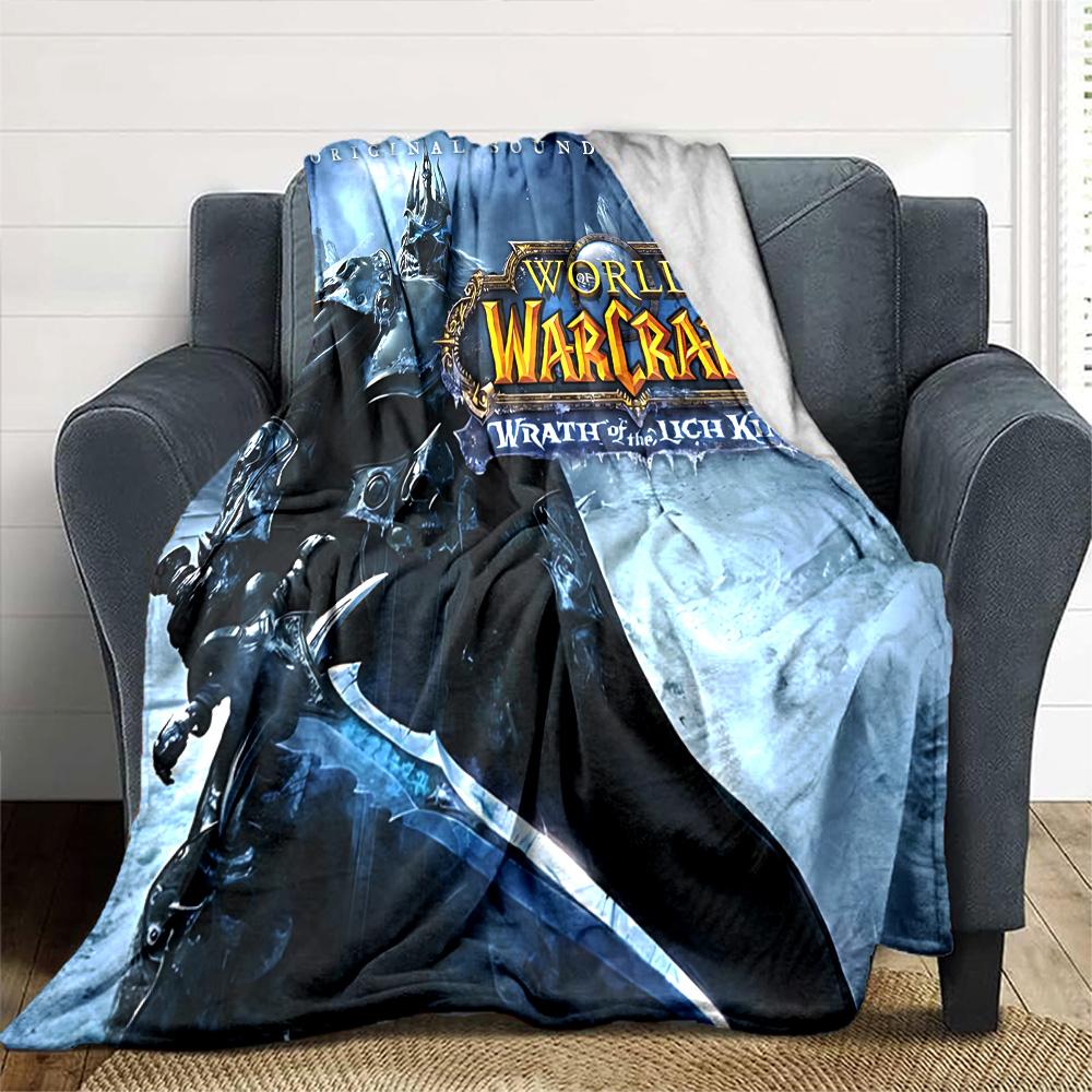 Wrath Lich Flannel Blanket Super Soft Warm Cozy Blanket for Sofa Bed Office Travel All‑Season Home Decor Gift