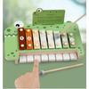 2-in-1 Musikinstrumente Montessori Spielzeug 8-Ton Xylophon Klavier Parish Musikspiel Lernspiel Holz Musikspielzeug für Kleinkinder