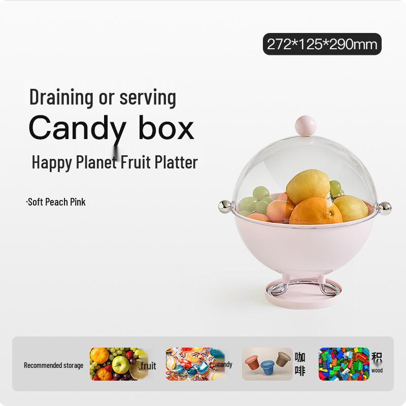 Buckle High-Foot Fruit Plate: Luxury Living Room Fruit Basket & Coffee Capsule Storage