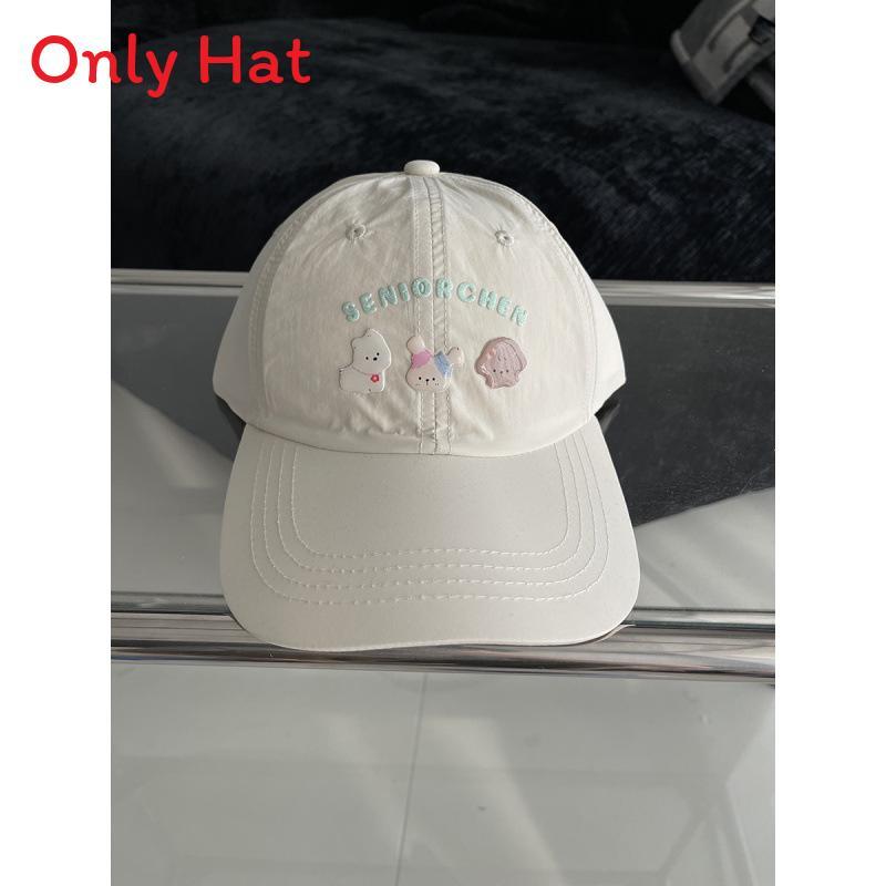 Cotton Baseball Cap With Embroidered Letters For Spring Summer Sun Protection