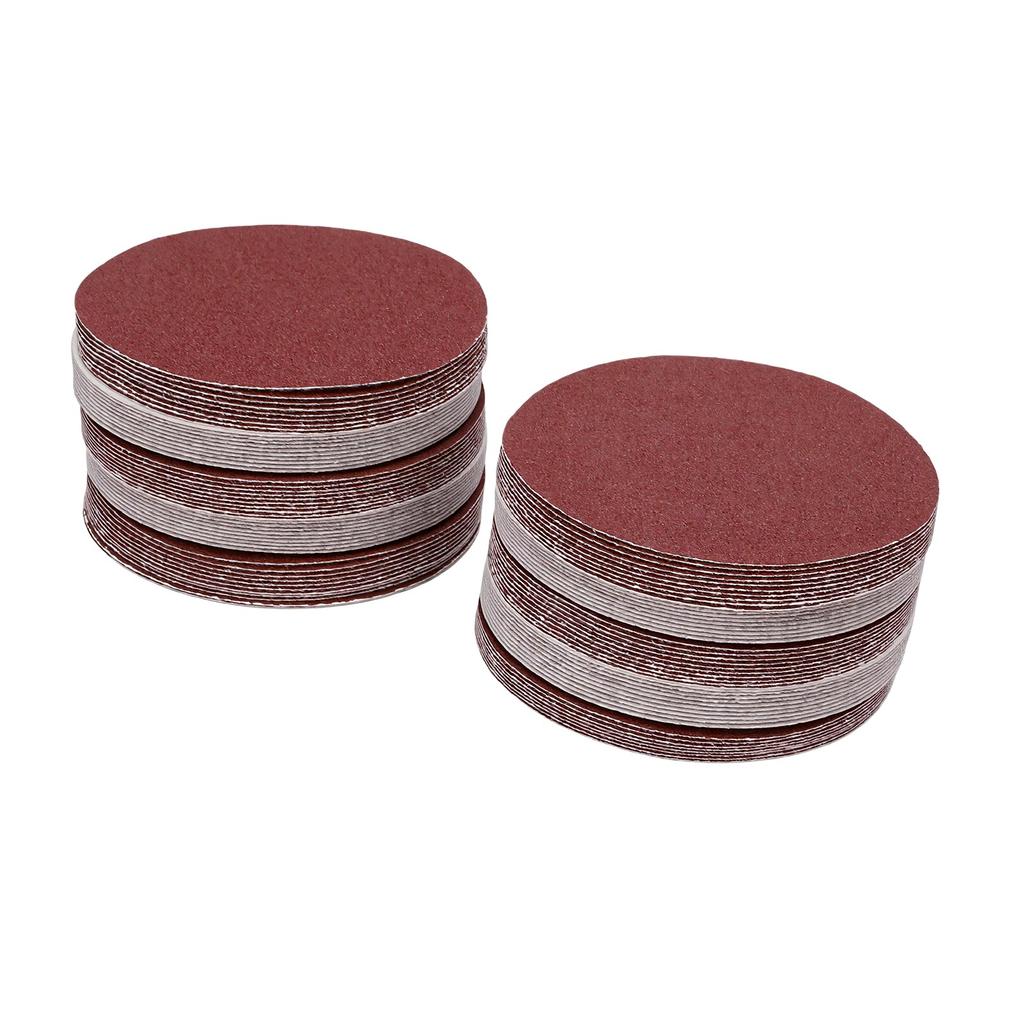 100PCS 5 Inch Sanding Discs 40 Grit Aluminum Oxide Flocked Sandpaper Pads for Auto Body Repair Furniture Paint Grinding