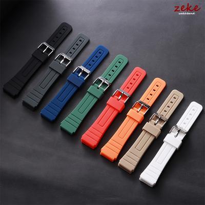 Pasek silikonowy do zegarka 18mm dla Casio F91W W-800H SGW400 F91W F84 F105/108 A158/168 AE1200/1300 Miękkie męskie bransoletki na nadgarstek