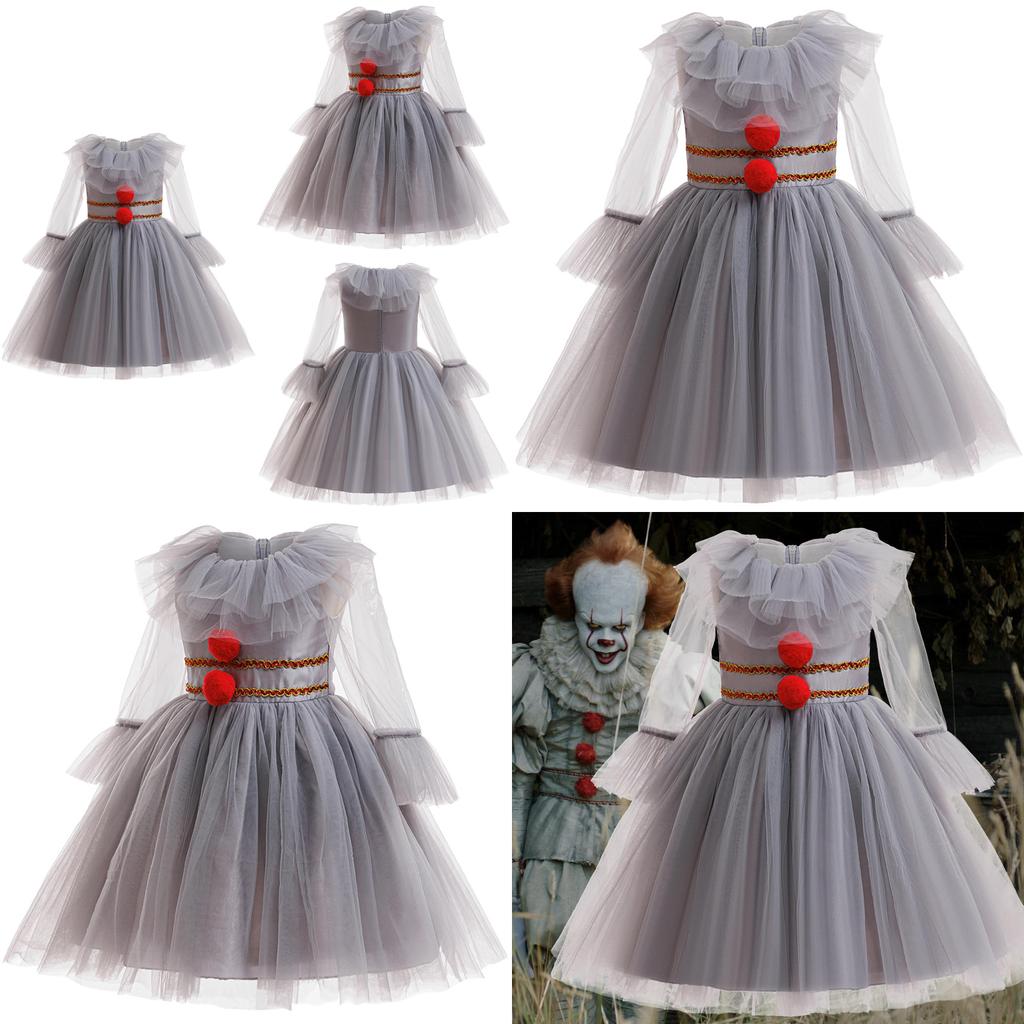 Kinder Halloween It Kostüm Kleid Mit Tüllstoff Für Kinder Party Spiel Und Cosplay
