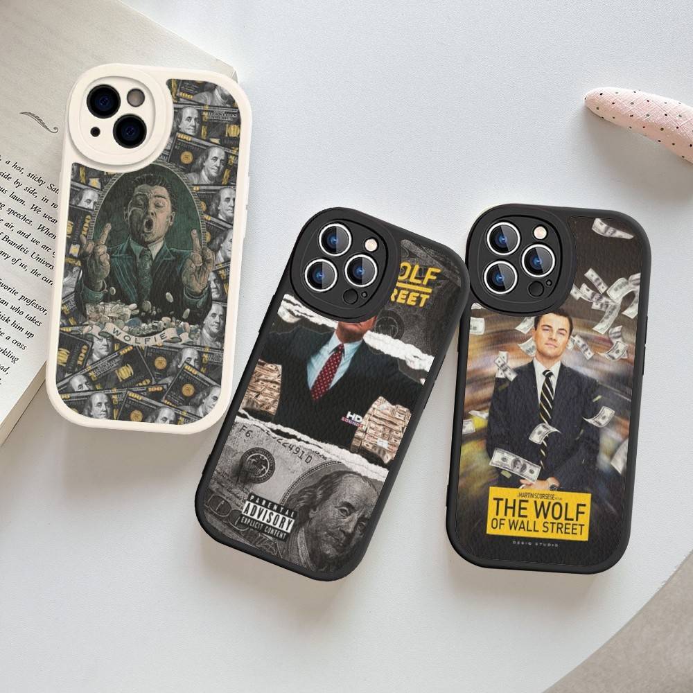Classic Movie W-Wolf Of W-Wall S-Street Leather Phone Case For IPhone 16 15 14 17 Pro Max 11 12 Mini Plus Soft Shell