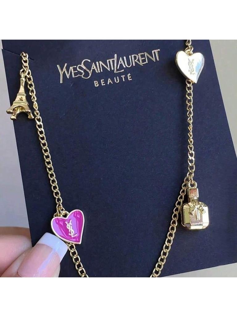 YSL Women's Phone Charm and Key Chain, Sweet and Cute, Exquisite and High-end, Suitable for Daily Use and As a Gift.