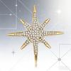 Stylish Glossy Eight Pointed Star Brooches for Women Unisex Classic Pins Event Party New Gifts Jewelry Decoration Accessories