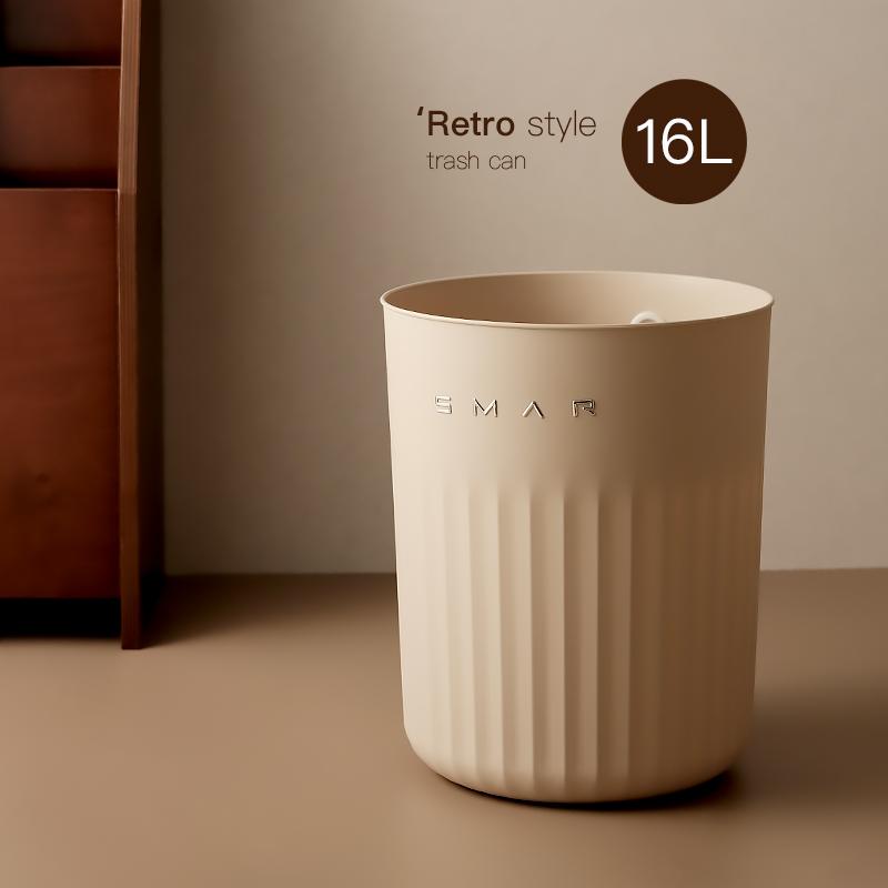 

Minimalism Pp Wastebasket Living Room Kitchen High-capacity Recycle Bin Bathroom Lidless Trash Can Kitchen Garbage Cube
