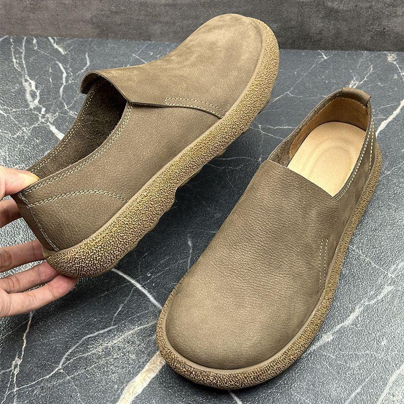 Fashion Men Casual Shoes Comfortable Men's Loafers Breathable Lightweight Leather Shoes Moccasins Slip On Walking Driving Shoes