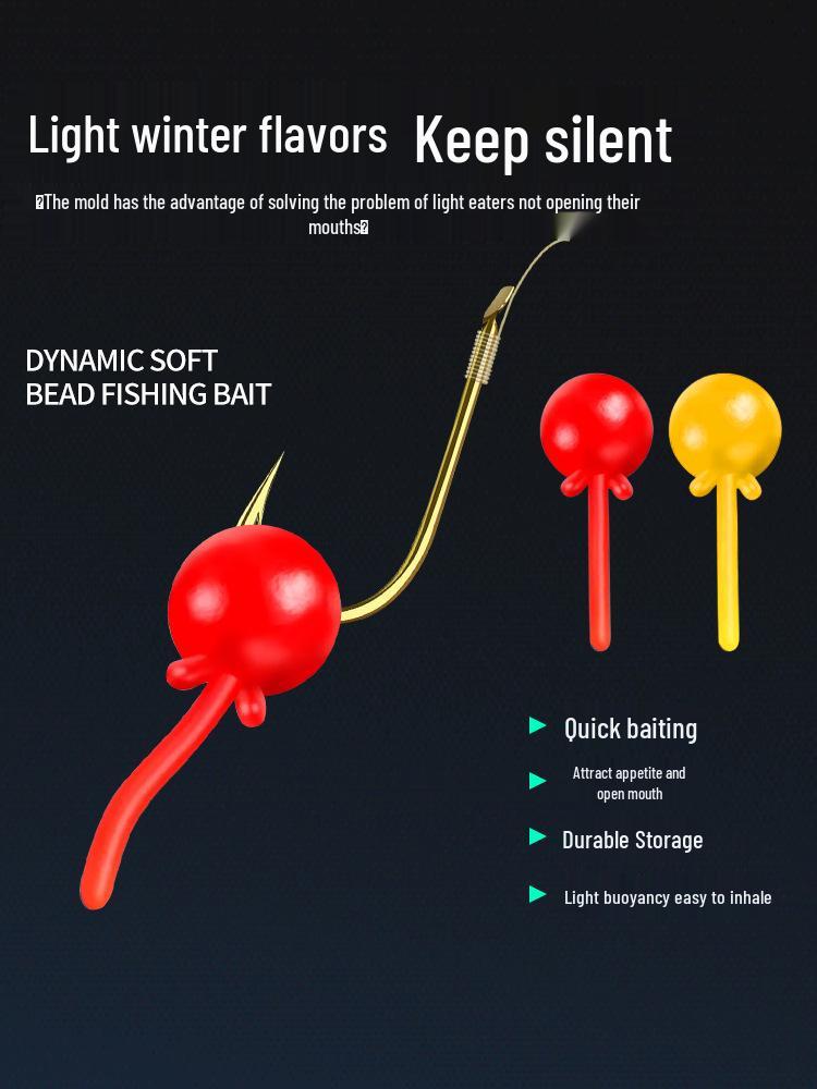 Diao Diao Soft Bead Biomorphic Fishing Lure with Tail for Crucian Carp