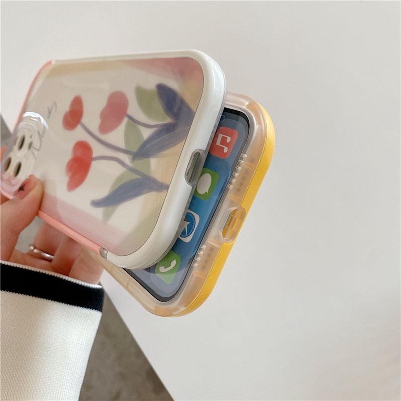 Ins Watercolor Lalele Floare Husa Telefon pentru Iphone 13 Pro Max 12 11 7 8 Plus Xr Xs Max Fundas Cover Anti-șoc Protector Coque