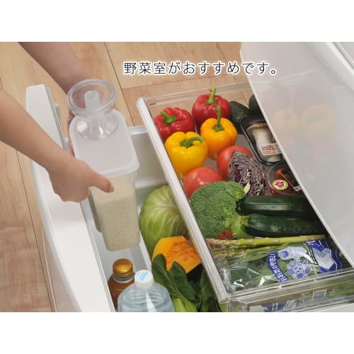 Inomata Chemical (Inomata-K) Kühlschrank Reisbehälter, 2 kg, Hergestellt in Japan, 1247, Transparent