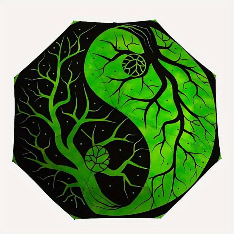 

1pc Nature Harmony Auto Open/Close Leisure Umbrella, Portable Folding Umbrella for Travel, Themed Events, It is suitable as a gift for various festiva